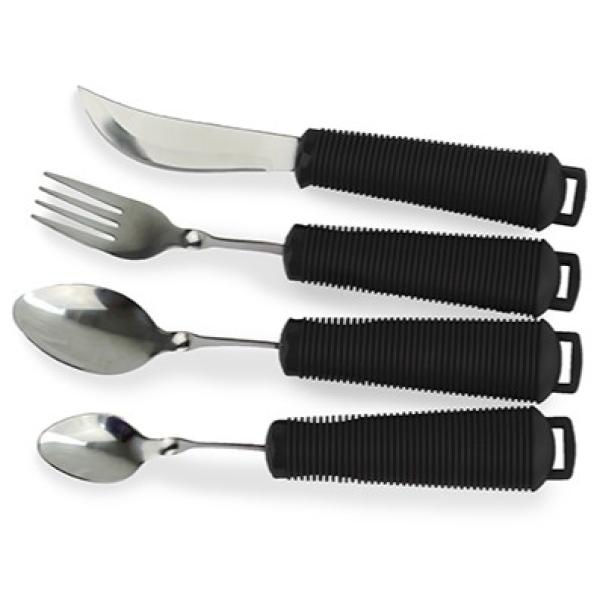 Besteck-Set 4-teilig, schwarz
